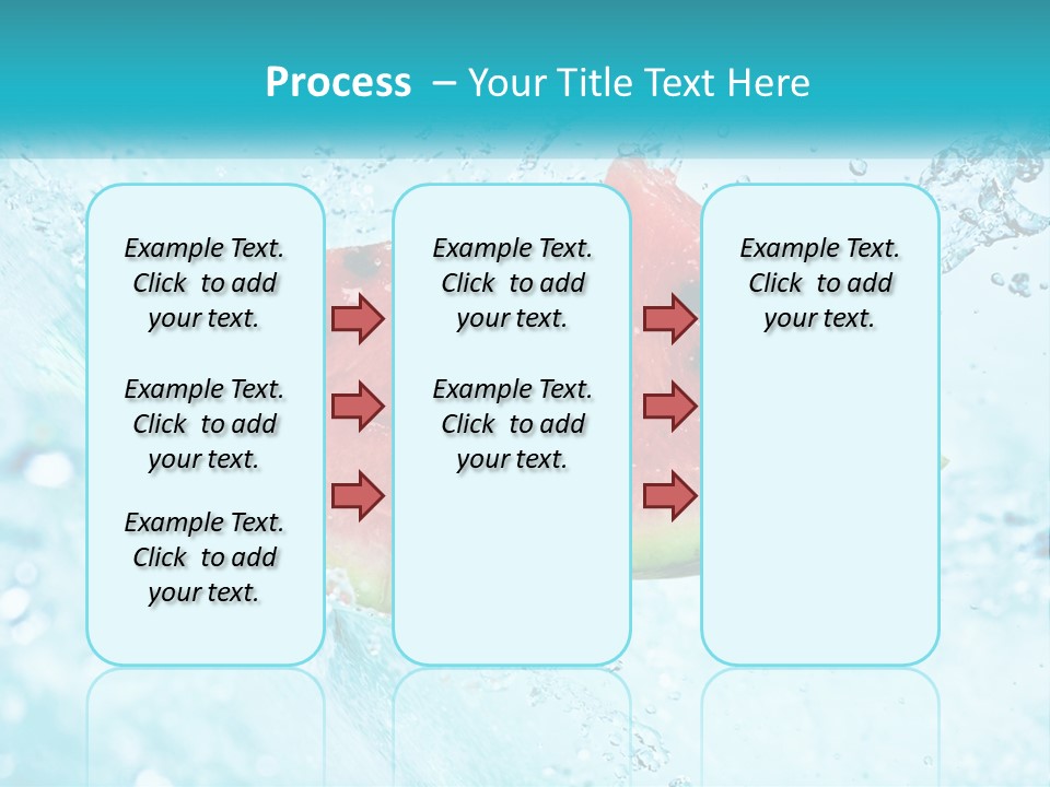 Two Slices Of Watermelon Are In The Water PowerPoint Template