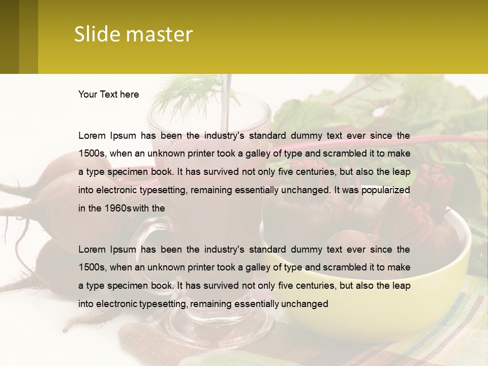 A Bowl Of Beets Next To A Glass Of Beet Juice PowerPoint Template