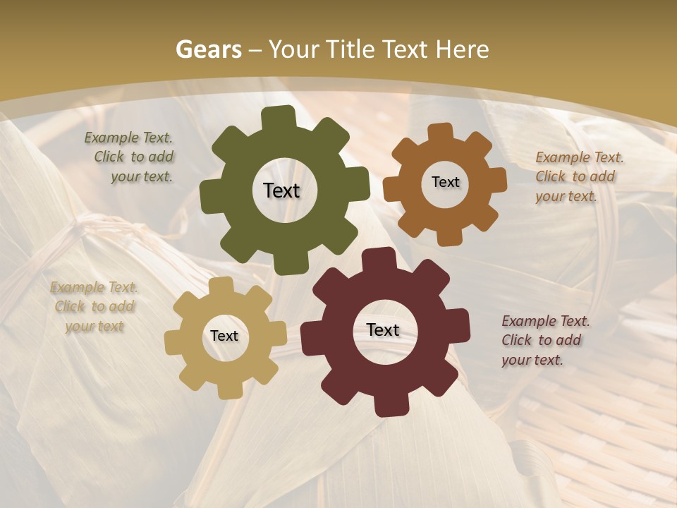 A Bamboo Basket Filled With Dumplings On Top Of A Table PowerPoint Template