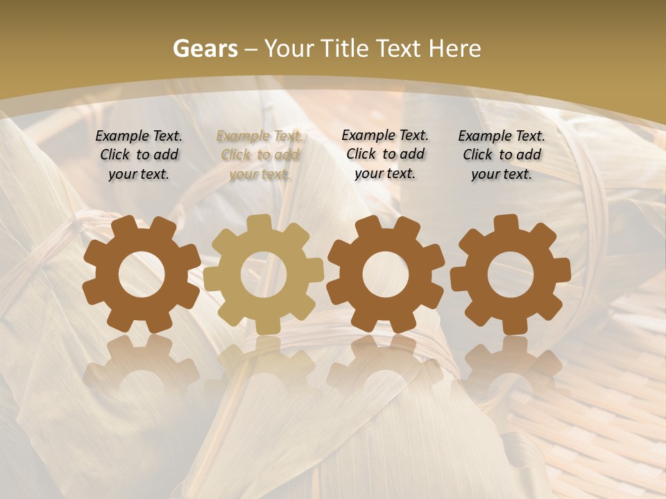 A Bamboo Basket Filled With Dumplings On Top Of A Table PowerPoint Template