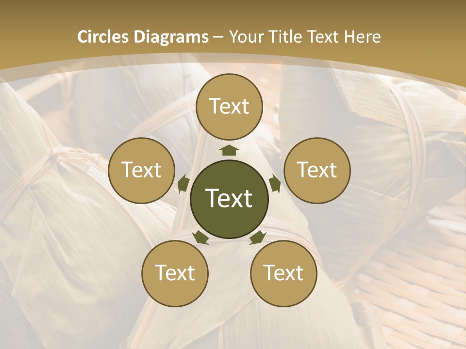 A Bamboo Basket Filled With Dumplings On Top Of A Table PowerPoint Template