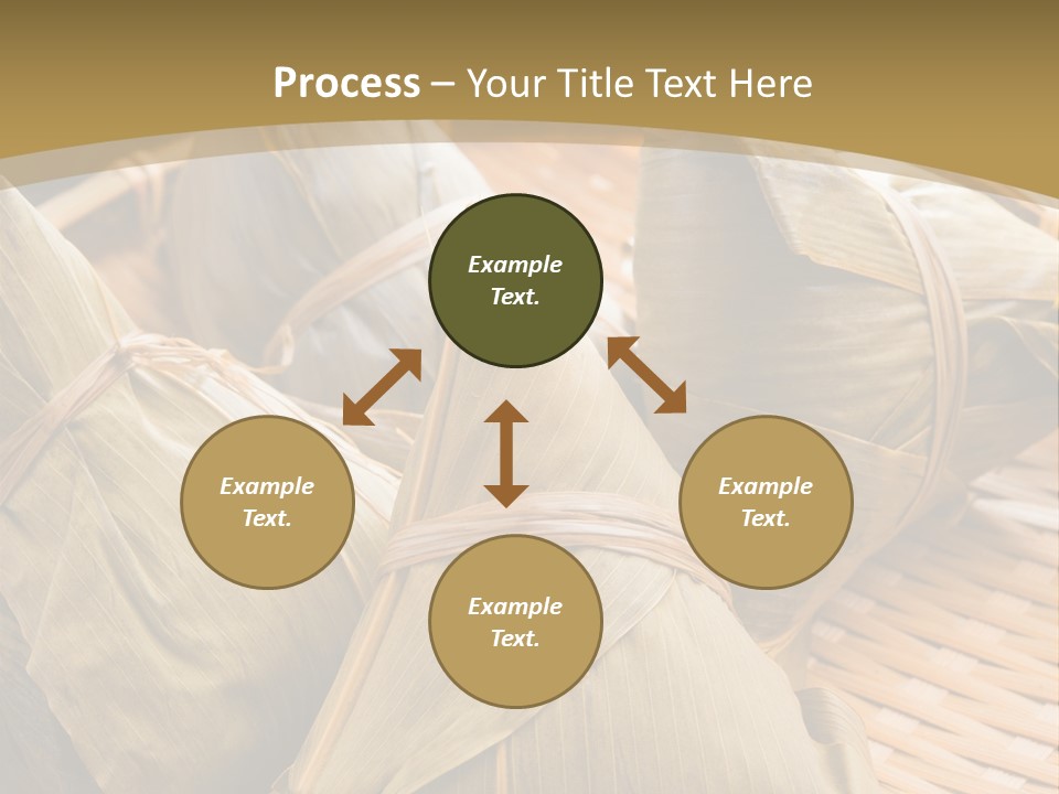 A Bamboo Basket Filled With Dumplings On Top Of A Table PowerPoint Template
