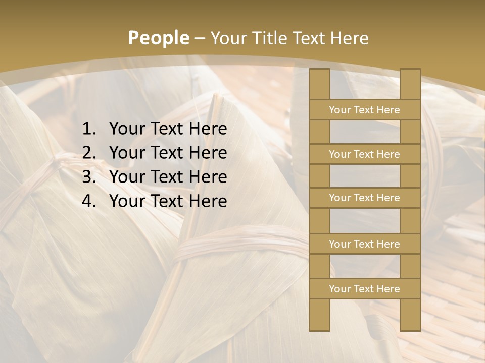 A Bamboo Basket Filled With Dumplings On Top Of A Table PowerPoint Template