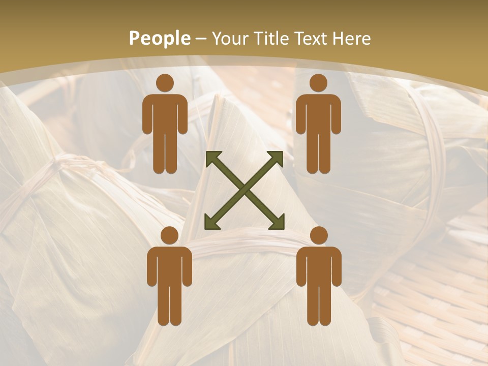 A Bamboo Basket Filled With Dumplings On Top Of A Table PowerPoint Template