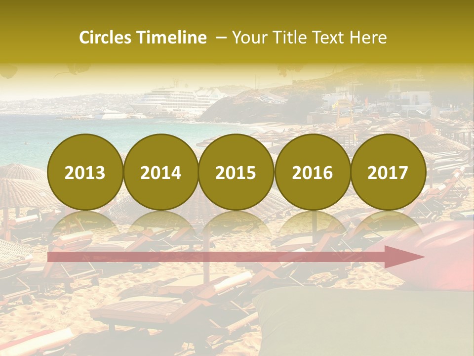 A Bunch Of Umbrellas That Are On A Beach PowerPoint Template