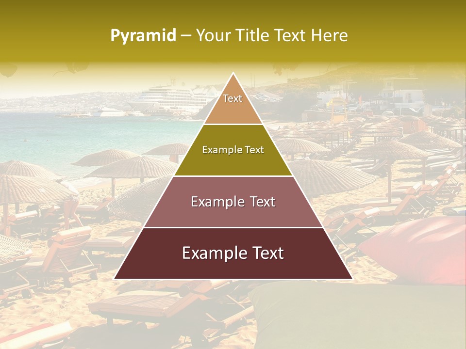 A Bunch Of Umbrellas That Are On A Beach PowerPoint Template