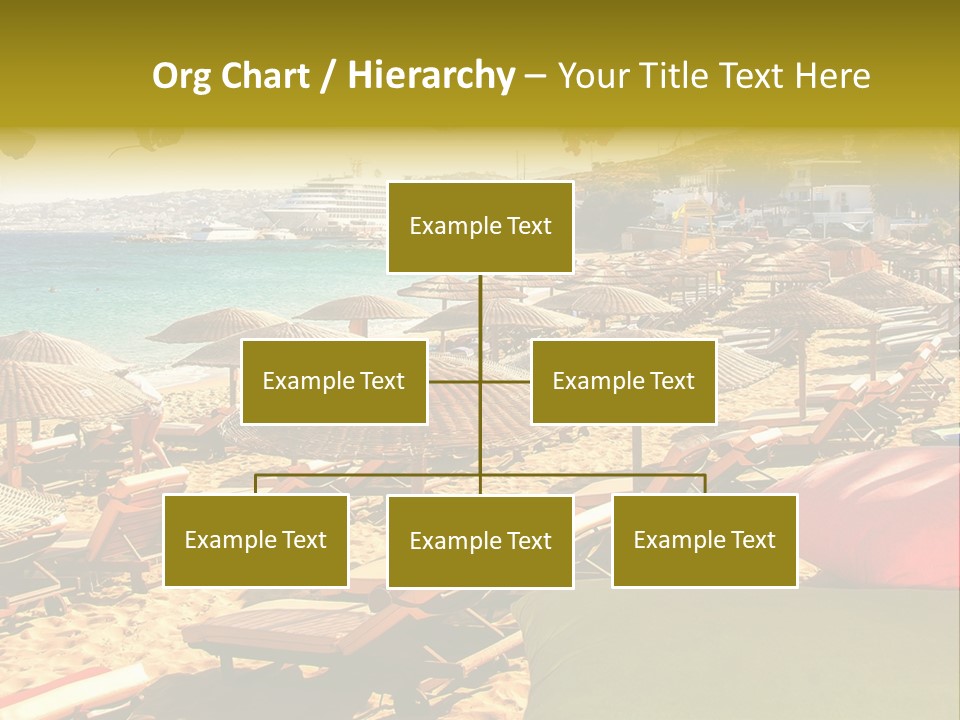 A Bunch Of Umbrellas That Are On A Beach PowerPoint Template