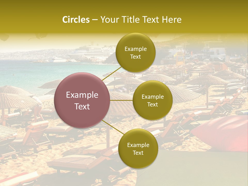 A Bunch Of Umbrellas That Are On A Beach PowerPoint Template