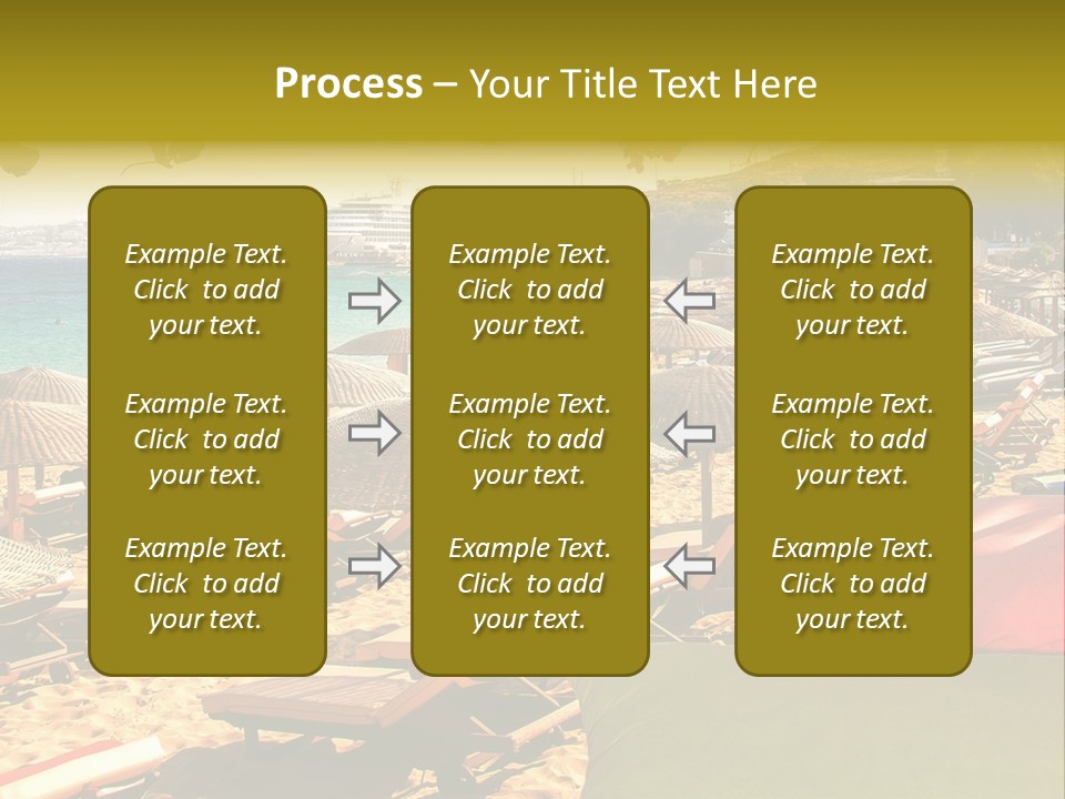 A Bunch Of Umbrellas That Are On A Beach PowerPoint Template