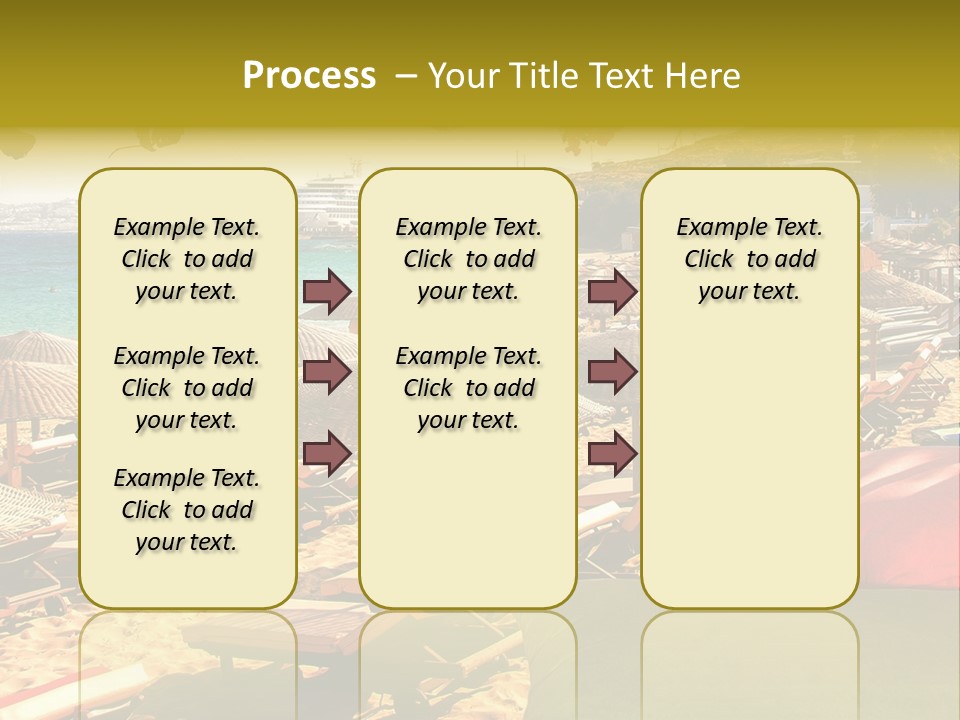 A Bunch Of Umbrellas That Are On A Beach PowerPoint Template