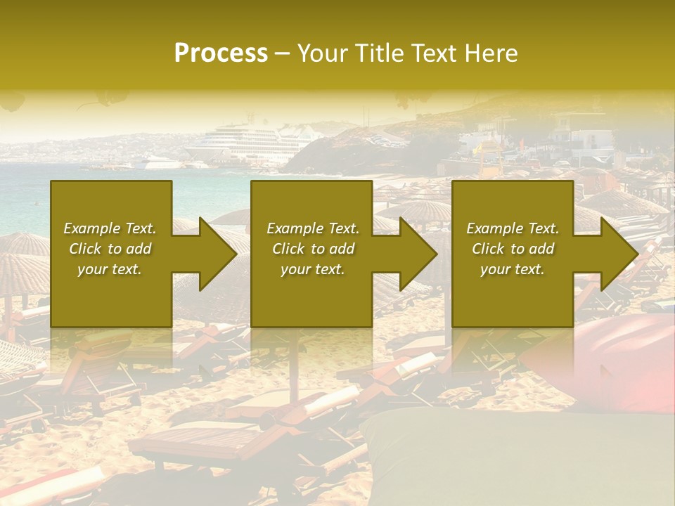 A Bunch Of Umbrellas That Are On A Beach PowerPoint Template