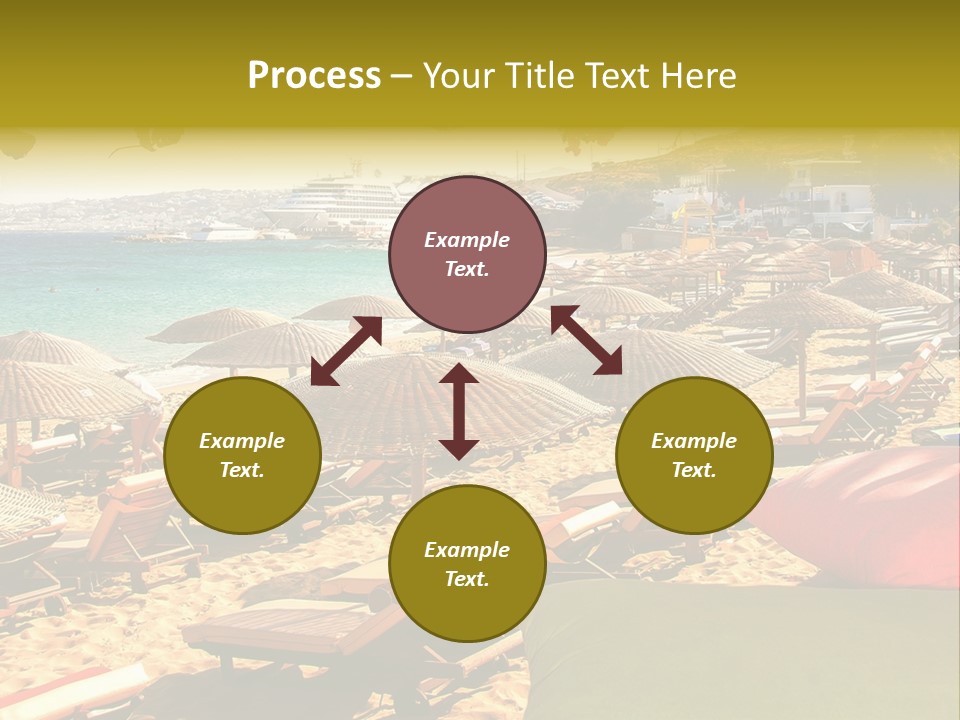 A Bunch Of Umbrellas That Are On A Beach PowerPoint Template