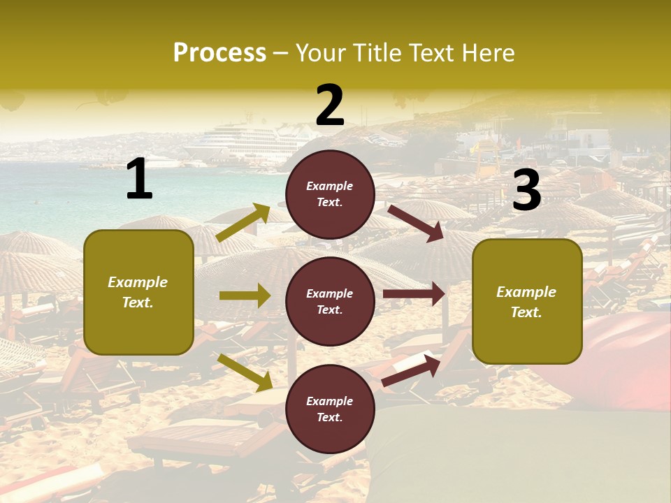 A Bunch Of Umbrellas That Are On A Beach PowerPoint Template