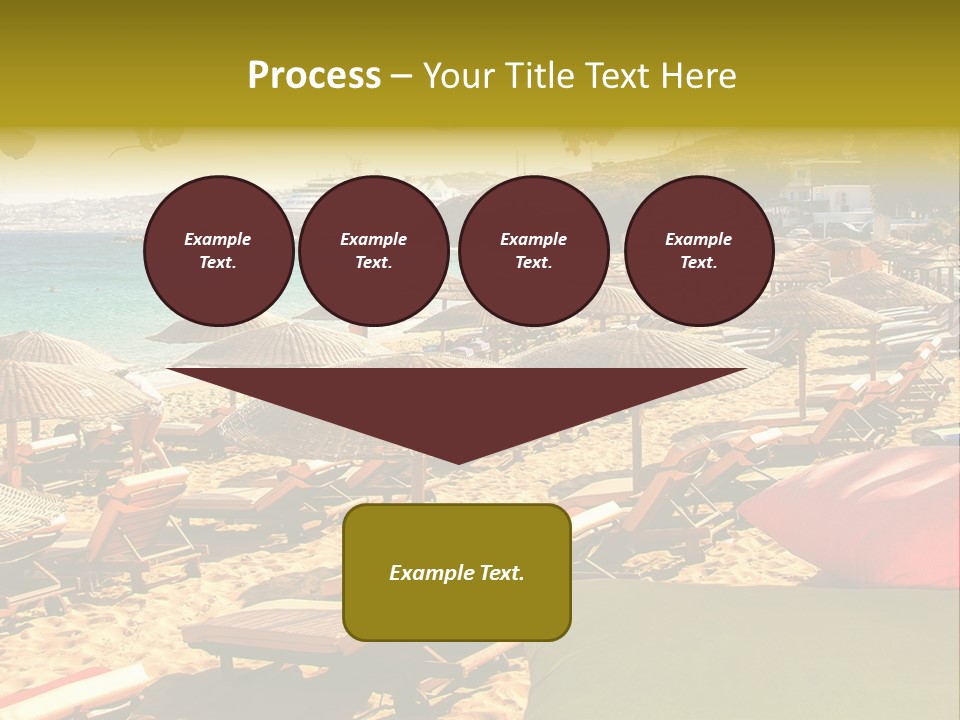 A Bunch Of Umbrellas That Are On A Beach PowerPoint Template