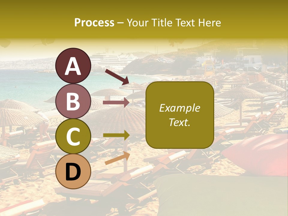 A Bunch Of Umbrellas That Are On A Beach PowerPoint Template