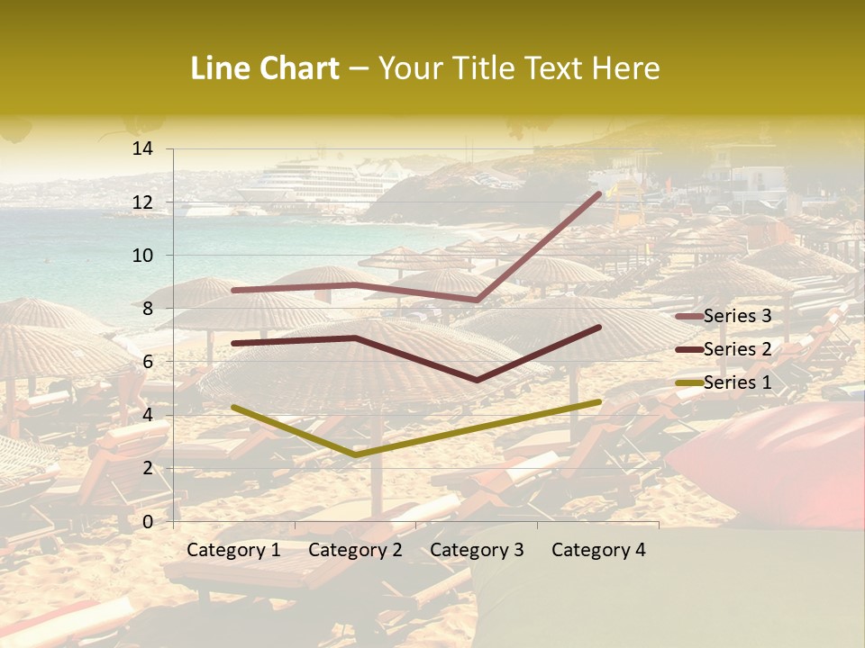 A Bunch Of Umbrellas That Are On A Beach PowerPoint Template