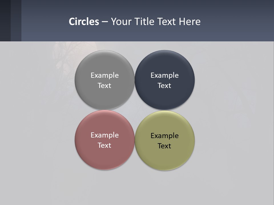 A Full Moon In The Night Sky Over Trees PowerPoint Template