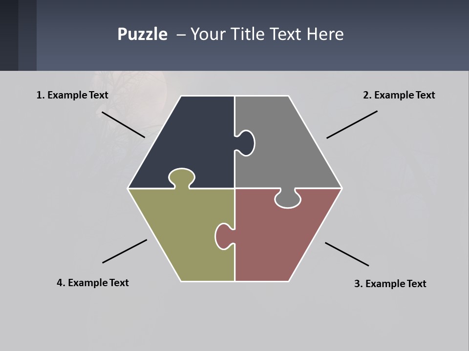 A Full Moon In The Night Sky Over Trees PowerPoint Template