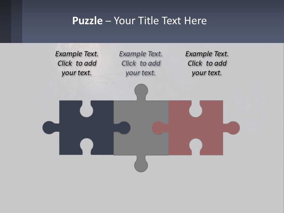 A Full Moon In The Night Sky Over Trees PowerPoint Template