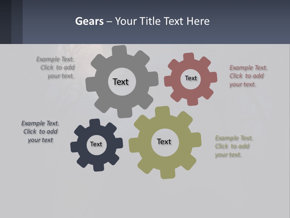 A Full Moon In The Night Sky Over Trees PowerPoint Template