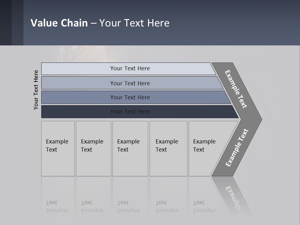 A Full Moon In The Night Sky Over Trees PowerPoint Template