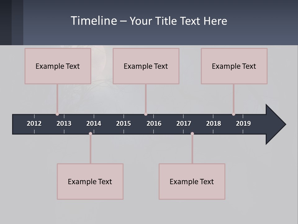 A Full Moon In The Night Sky Over Trees PowerPoint Template