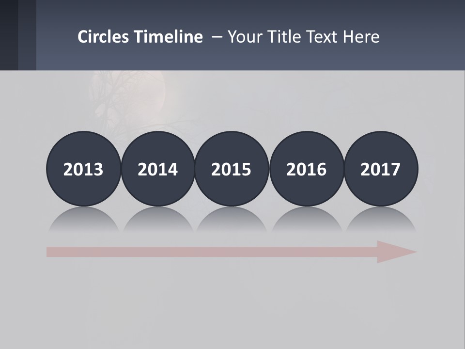 A Full Moon In The Night Sky Over Trees PowerPoint Template