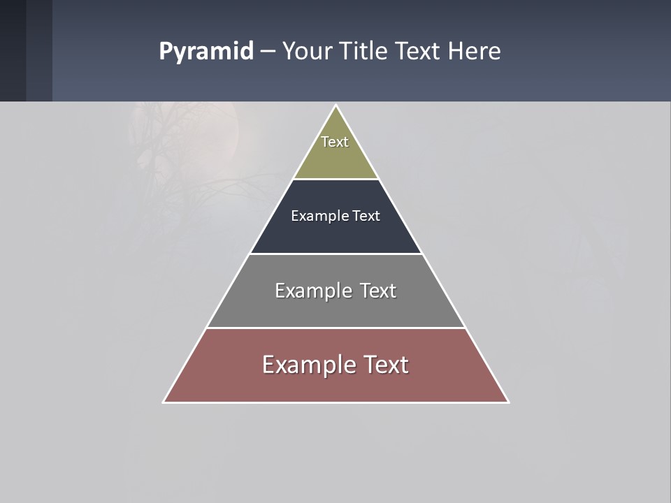 A Full Moon In The Night Sky Over Trees PowerPoint Template