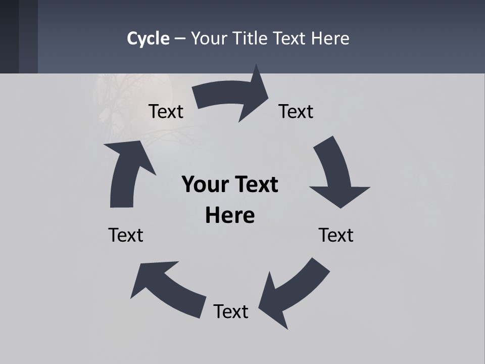 A Full Moon In The Night Sky Over Trees PowerPoint Template