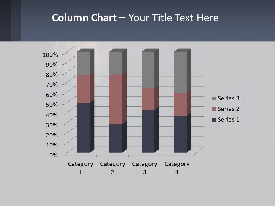 A Full Moon In The Night Sky Over Trees PowerPoint Template