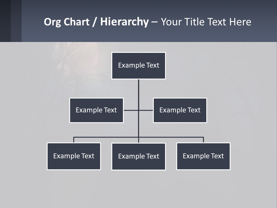 A Full Moon In The Night Sky Over Trees PowerPoint Template