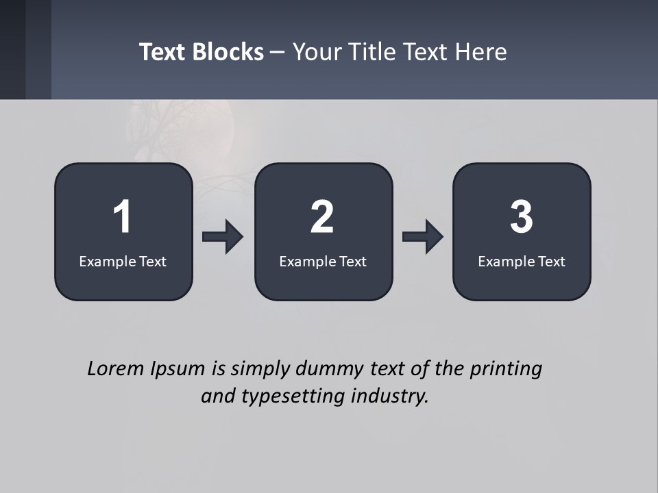 A Full Moon In The Night Sky Over Trees PowerPoint Template