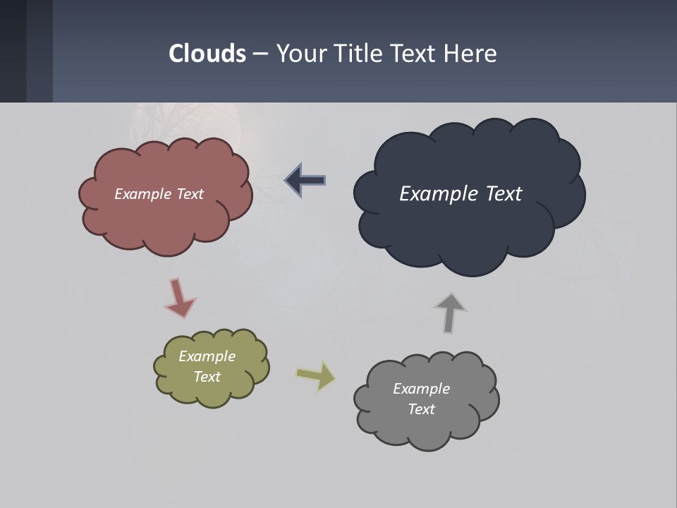 A Full Moon In The Night Sky Over Trees PowerPoint Template