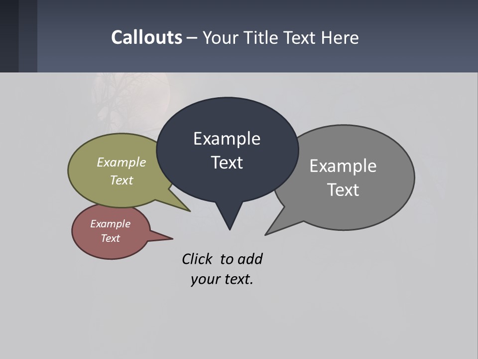 A Full Moon In The Night Sky Over Trees PowerPoint Template
