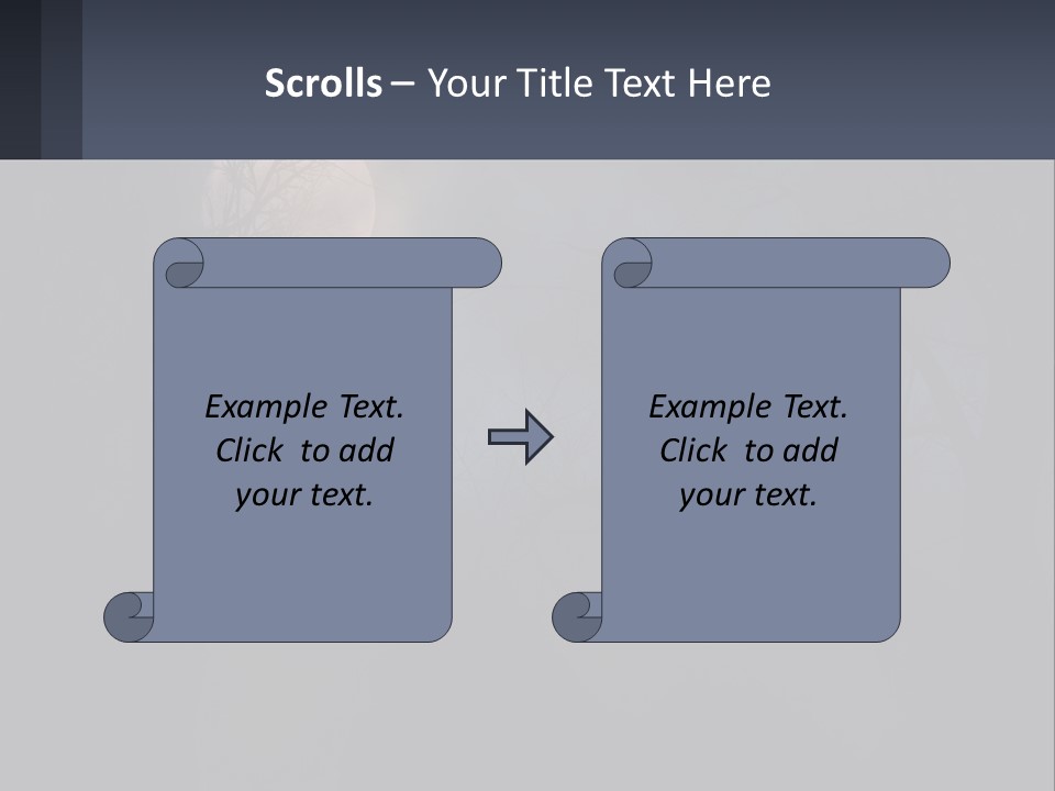 A Full Moon In The Night Sky Over Trees PowerPoint Template