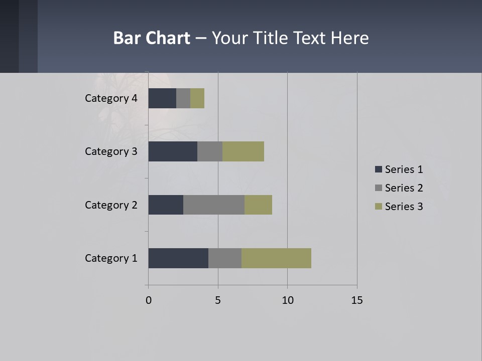A Full Moon In The Night Sky Over Trees PowerPoint Template