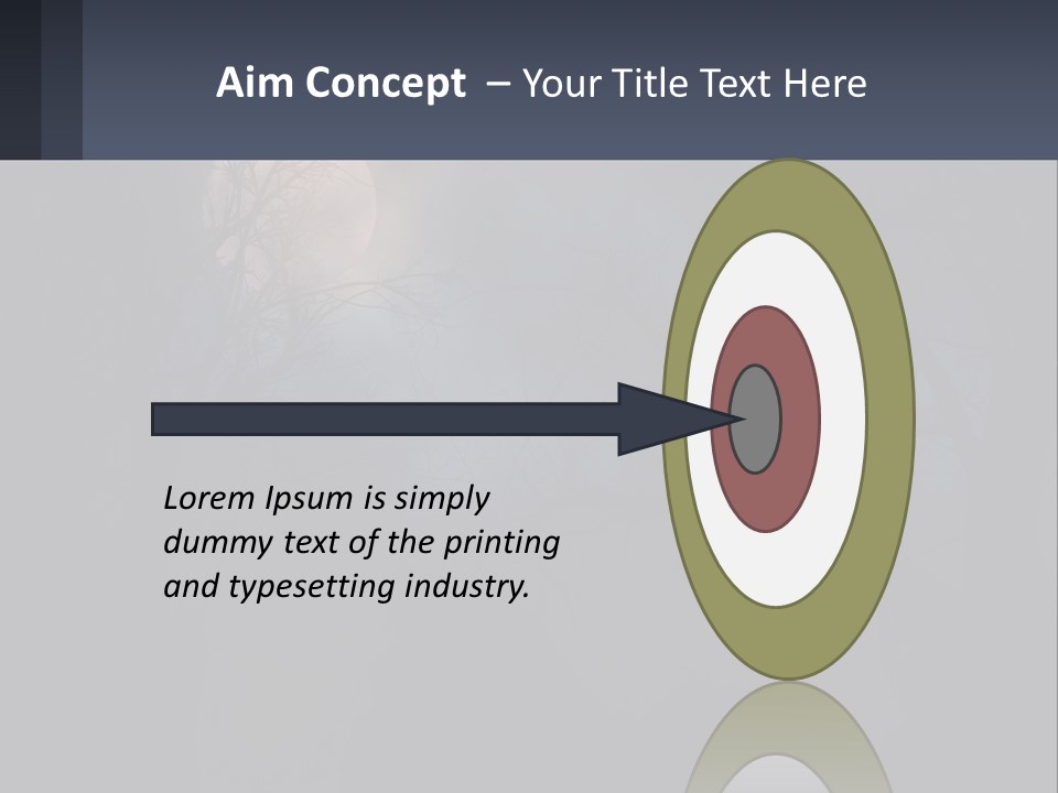 A Full Moon In The Night Sky Over Trees PowerPoint Template