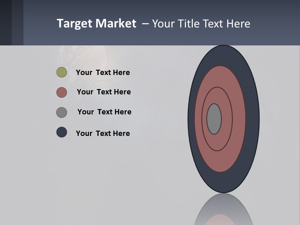 A Full Moon In The Night Sky Over Trees PowerPoint Template