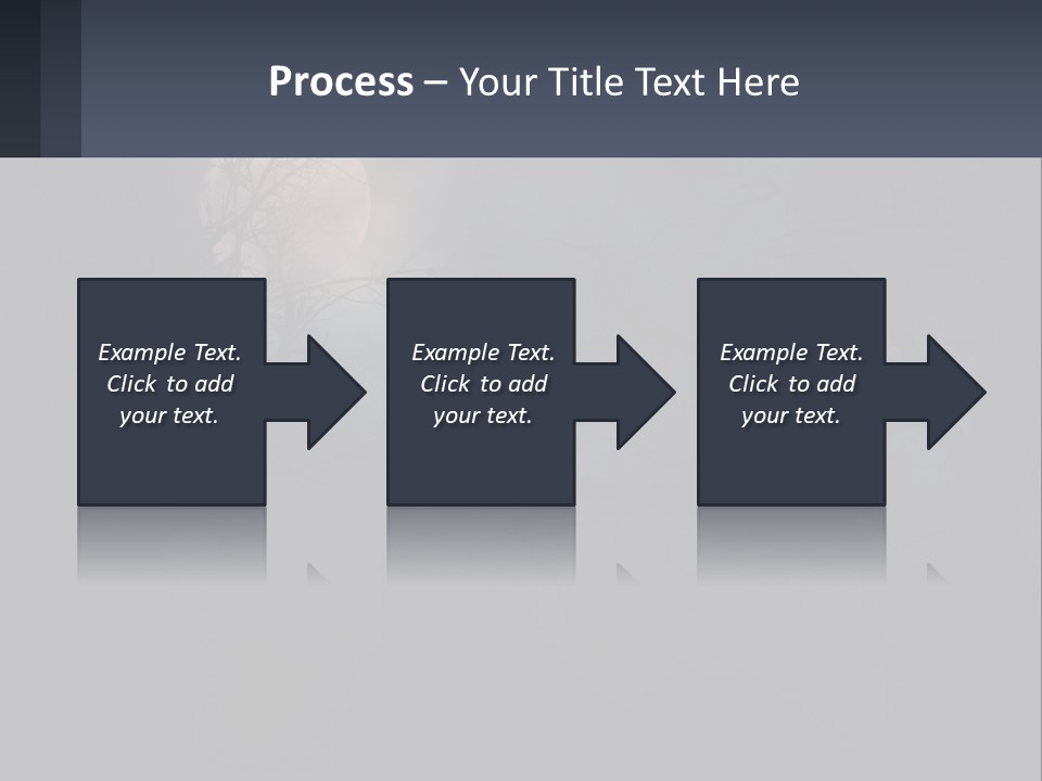 A Full Moon In The Night Sky Over Trees PowerPoint Template