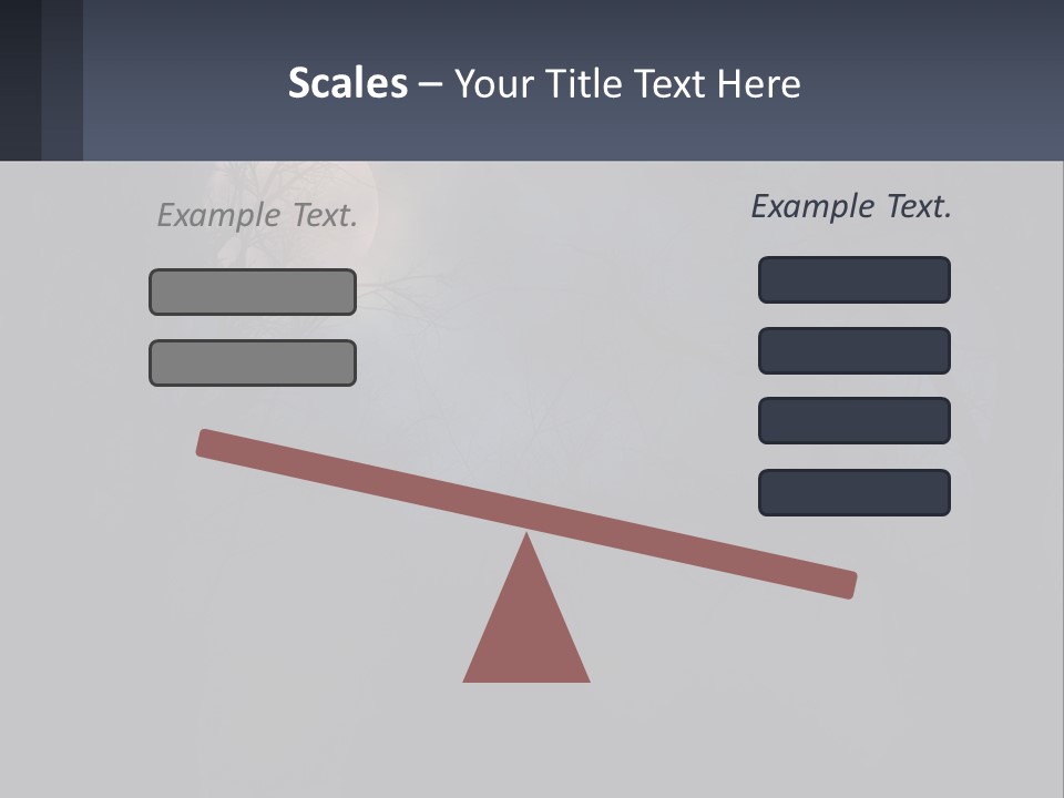 A Full Moon In The Night Sky Over Trees PowerPoint Template