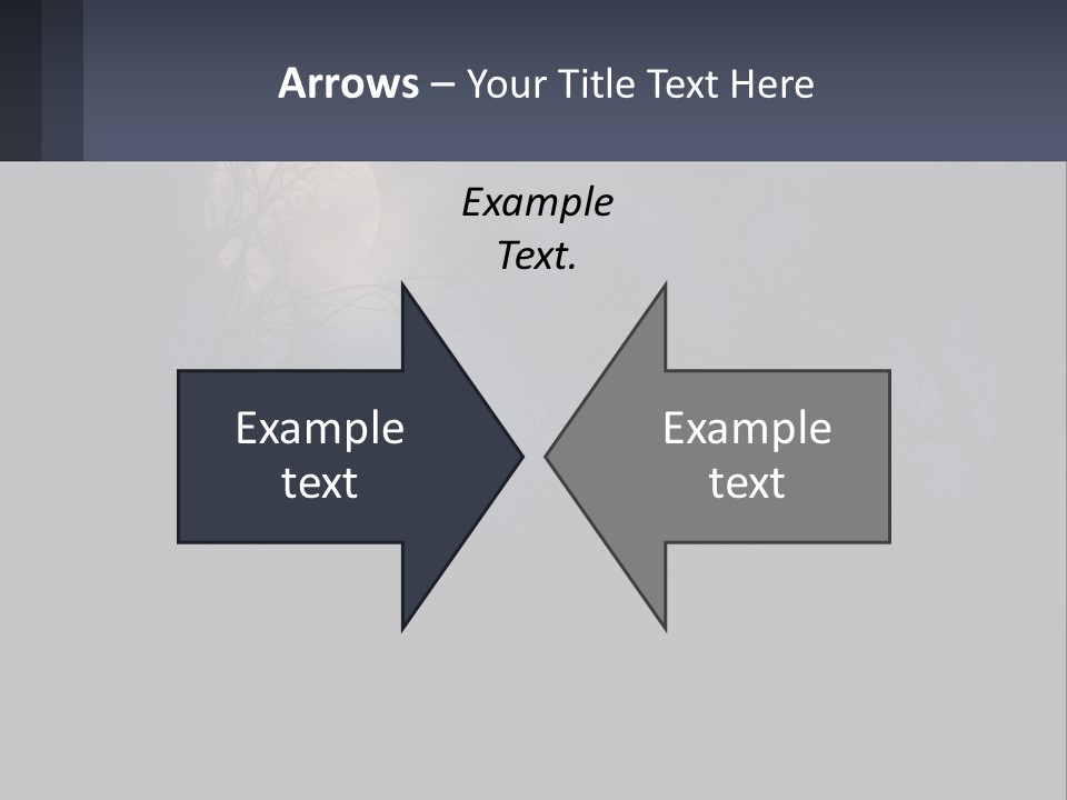 A Full Moon In The Night Sky Over Trees PowerPoint Template