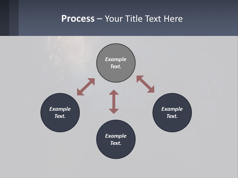 A Full Moon In The Night Sky Over Trees PowerPoint Template