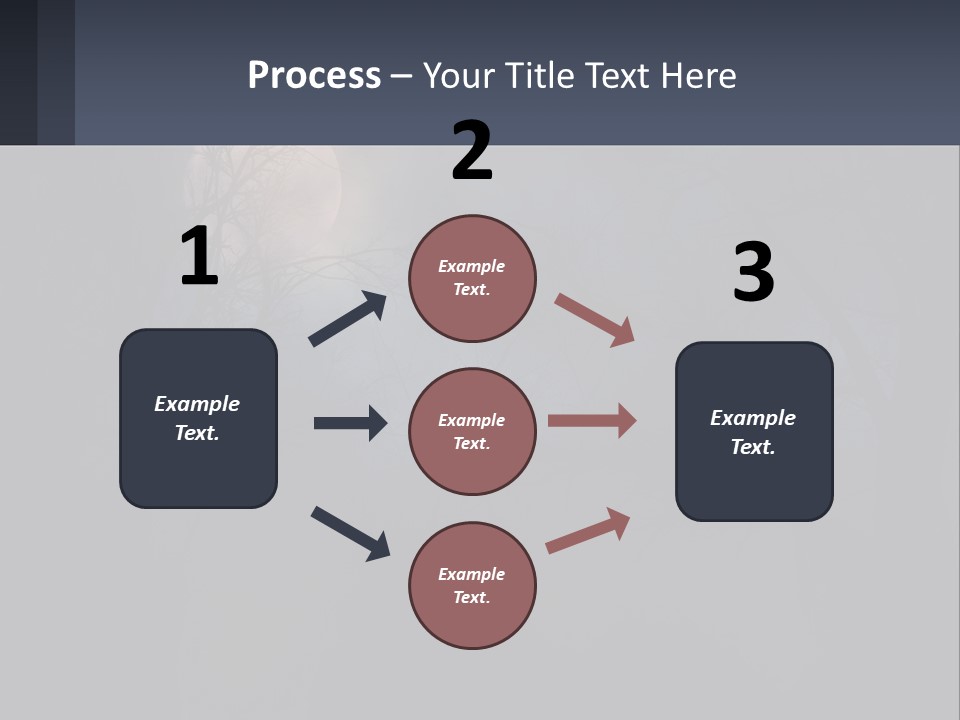 A Full Moon In The Night Sky Over Trees PowerPoint Template