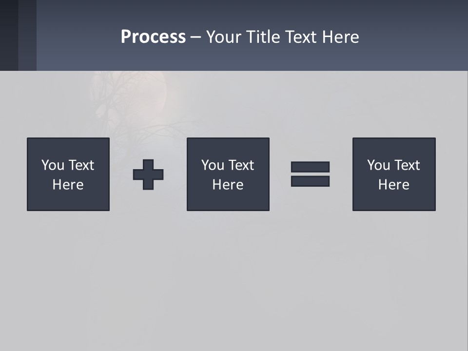 A Full Moon In The Night Sky Over Trees PowerPoint Template