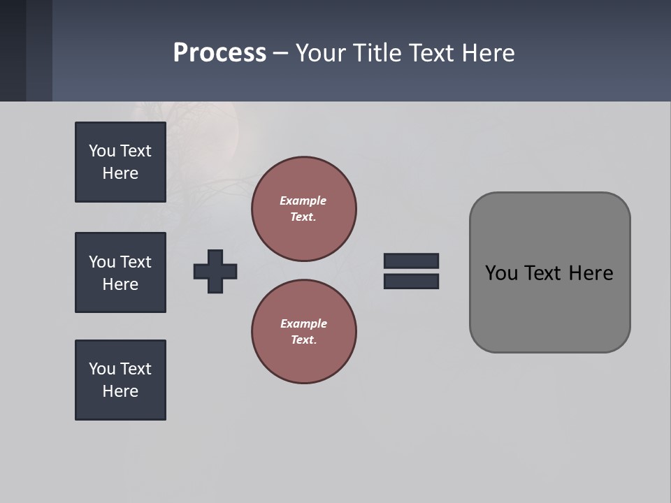 A Full Moon In The Night Sky Over Trees PowerPoint Template