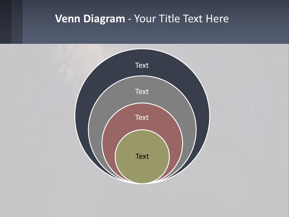 A Full Moon In The Night Sky Over Trees PowerPoint Template