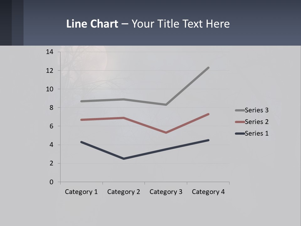 A Full Moon In The Night Sky Over Trees PowerPoint Template