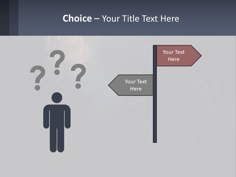 A Full Moon In The Night Sky Over Trees PowerPoint Template