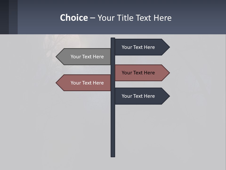 A Full Moon In The Night Sky Over Trees PowerPoint Template