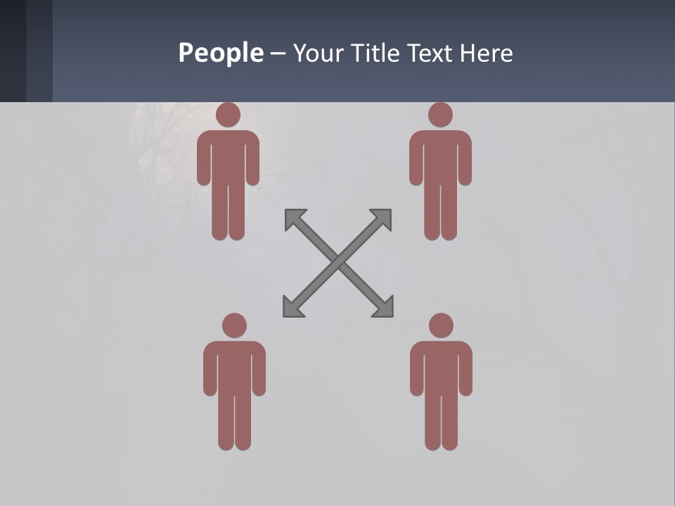 A Full Moon In The Night Sky Over Trees PowerPoint Template